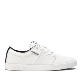 Supra Mens STACKS II Bone/Black/bone Low Top Shoes | CA-58987